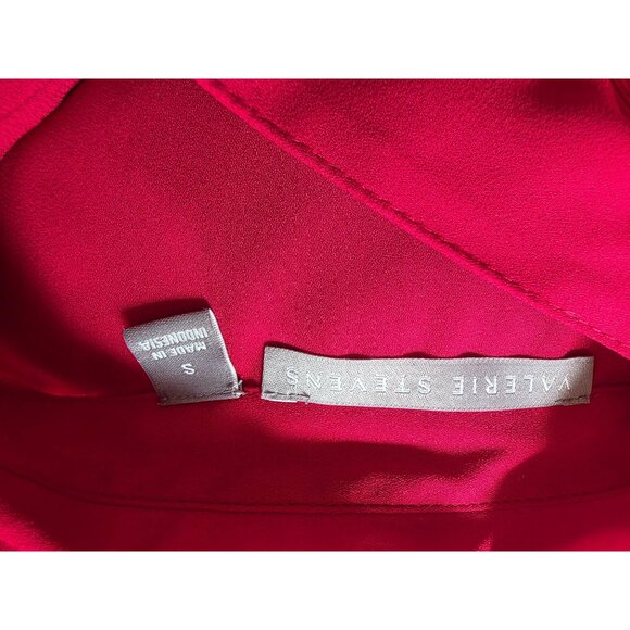 Valerie Stevens Womens Red Lace Button-Down Blouse S - Picture 5 of 7